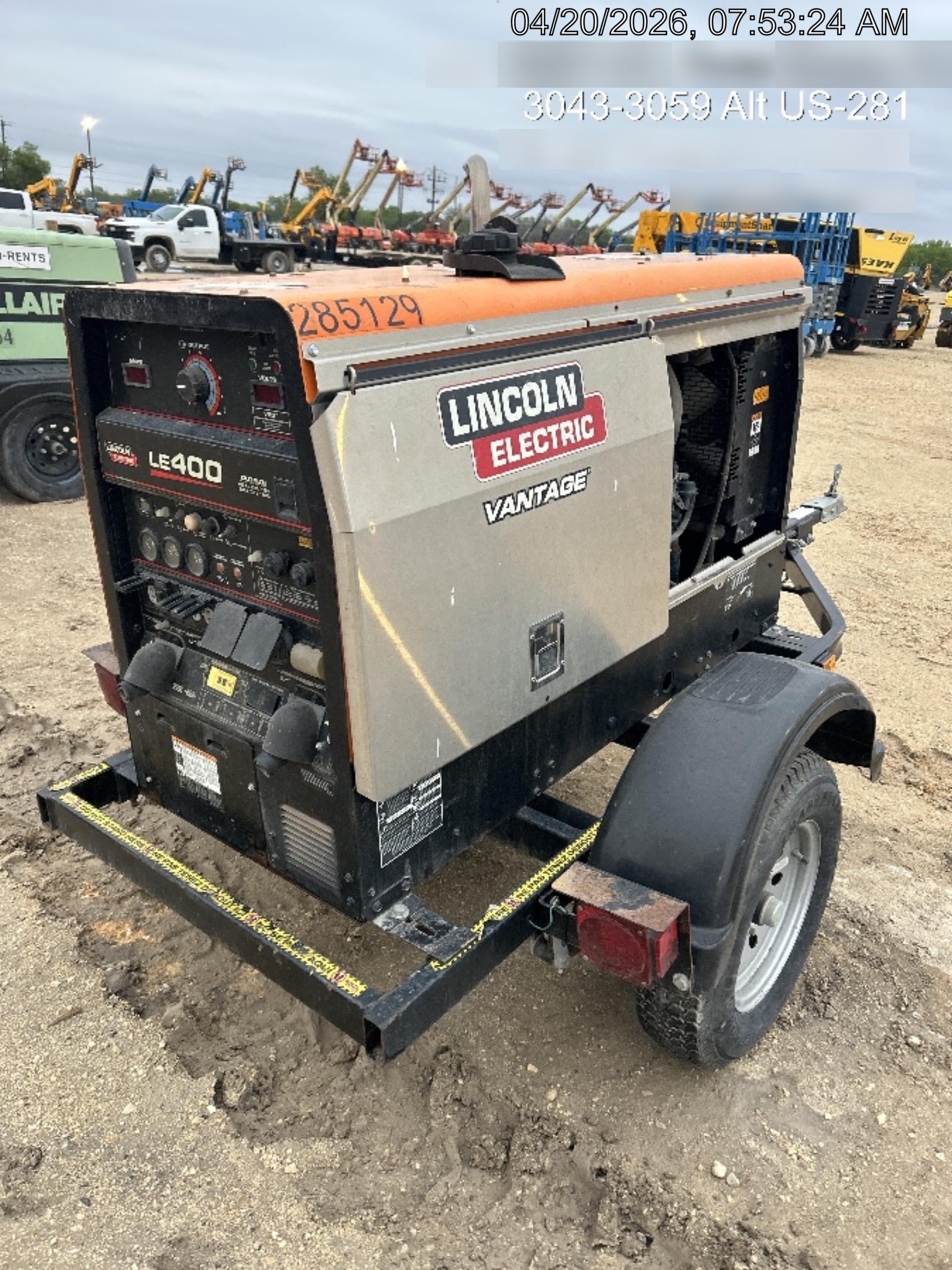 2022 Lincoln Electric LE400 Kubota V1505, Trlr, Cable Rack, Light Kit, ES Decals, T3