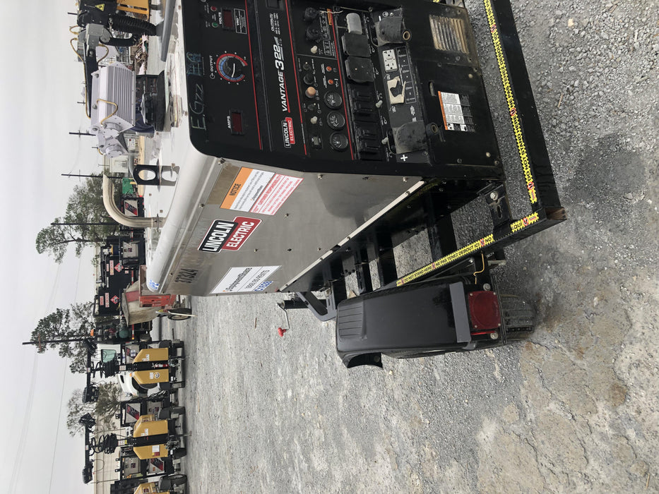 2019 Lincoln Electric Vantage 322 Ready-Pak 3, Two Wheel Trailer, Fender and Light Kit, Cable Rack