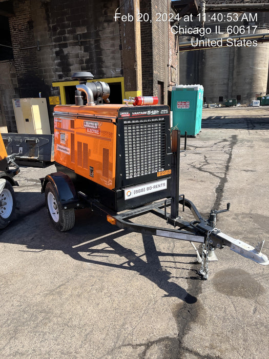 2021 Lincoln Electric Vantage 549X Ready Pak 3, ORANGE (includes trailer, cable rack, fender light kit)
