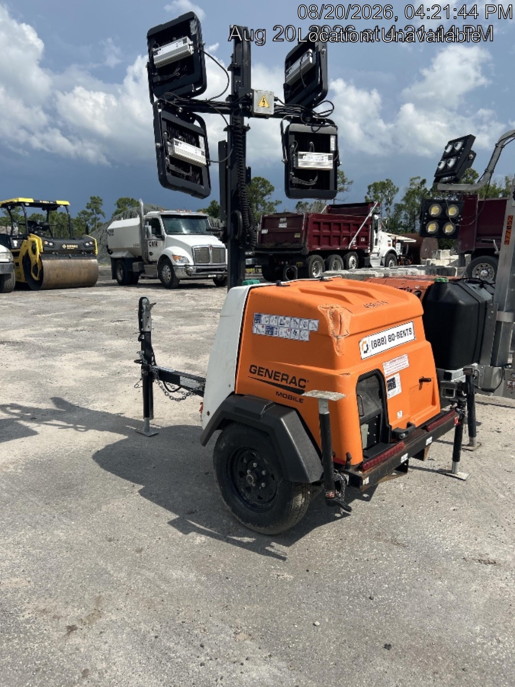 2023 Generac MLT2 Diesel, Flex Switch 120V Input, Powerzone Controller, 
(4) 320W LED Lights, 4kW Generator, 39.9 Gal Fuel Tank, 2" Ball, T3