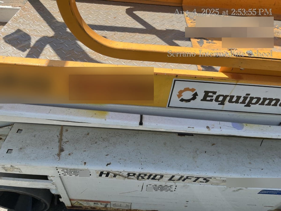 Custom Equipment HB-1430 <ul>
 <li>Hy-Brid Scissor Lift</li>
  <li>Platform capacity up to 670 lbs.</li>
  <li>Working height up to 20 ft</li>
  <li>Weighs under 1,700 lbs.</li>
  <li>Non-marking wheels </li>
</ul>