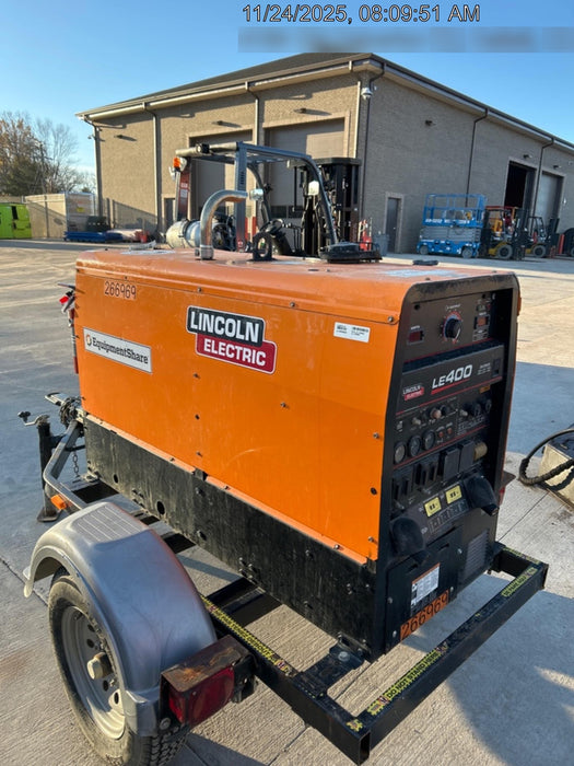 2022 Lincoln Electric LE400 Kubota V1505, Trlr, Cable Rack, Light Kit, ES Decals, T3