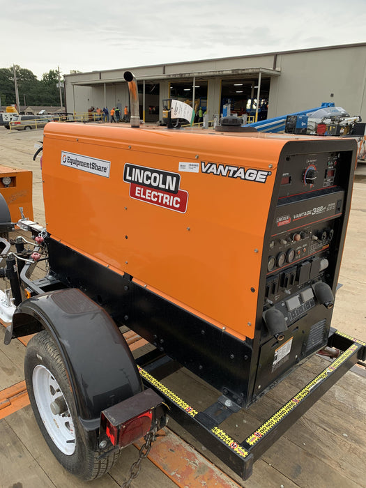 2021 Lincoln Electric Vantage 322 Vantage 322 Ready Pak 3 w/ Decals, ORANGE (includes trailer, cable rack, fender light kit) NO Telematics