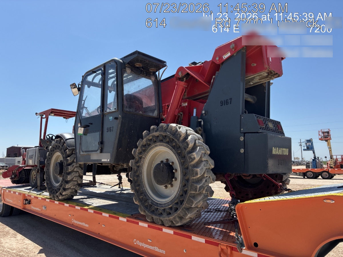 2018 Manitou MTA10055 Manitou MTA 10055 w/Cab/Heat/AC, Work Lights/Strobe, Aux Hyd, Solid Tires, Lift Hook, 66" Carriage, 60" Forks
