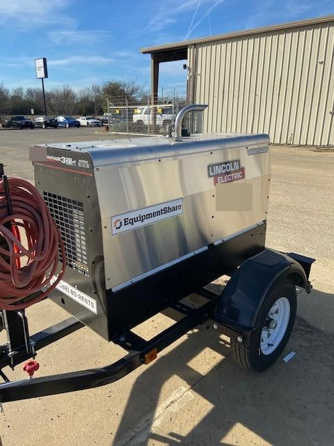 2019 Lincoln Electric Vantage 322 Ready-Pak 3, Two Wheel Trailer, Fender and Light Kit, Cable Rack