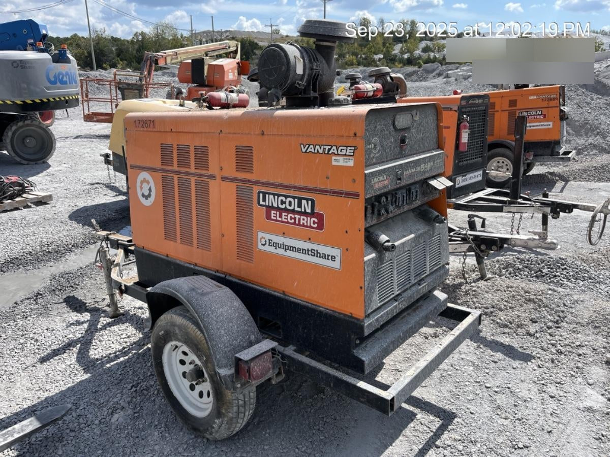 2021 Lincoln Electric Vantage 549X Ready Pak 3, ORANGE (includes trailer, cable rack, fender light kit)