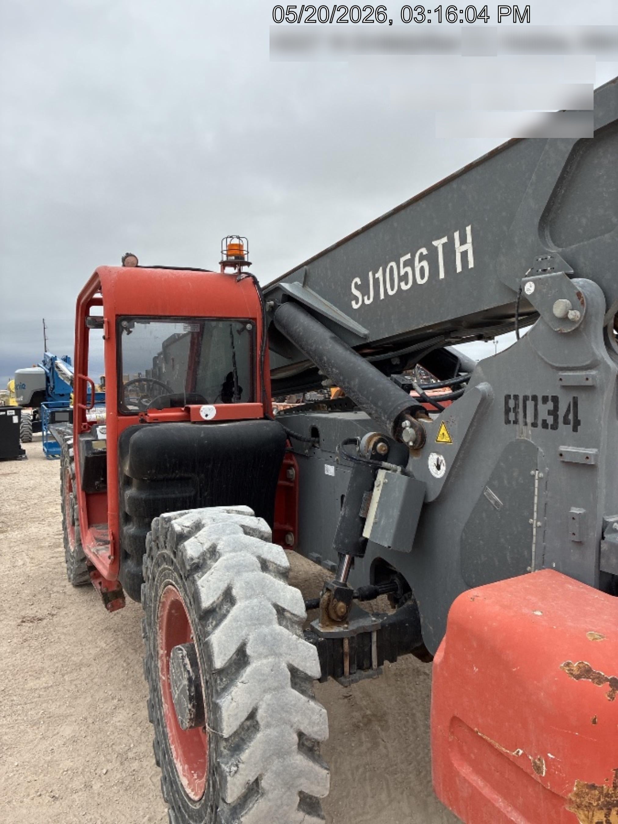 2018 Skyjack SJ1056 TH Skyjack 1056 TH Telehandler w/Open ROPS, Work Lights/Beacon, Solid Tires, 60" Carriage and Forks