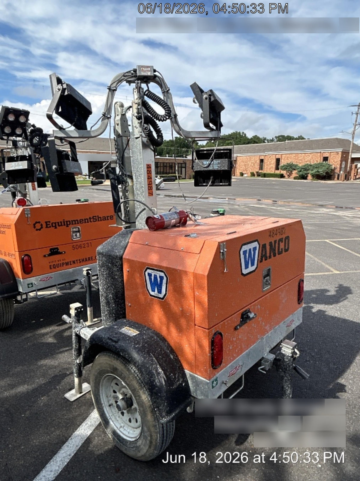 2025 Wanco WLTT-4MM4K Diesel, Mitsubishi L2E, 9.0HP @1800 rpm, Deep Sea Controller, Shore Power Plug, Auto Start, (4) 350W LED Floodlights, 4kW Generator, 60 Gal Fuel Tank, 2" Ball, T3