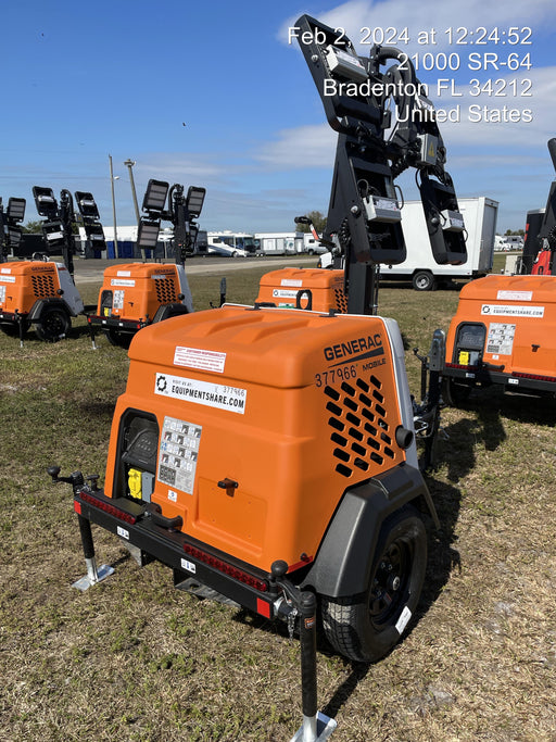 2023 Generac MLT2 Diesel, Flex Switch 120V Input, Powerzone Controller, 
(4) 320W LED Lights, 4kW Generator, 39.9 Gal Fuel Tank, 2" Ball, T3