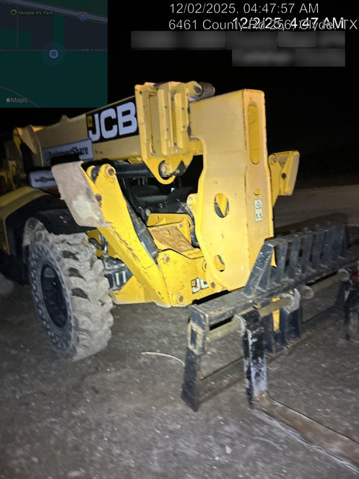 2019 JCB 510-56 Open ROPS, 74 HP, Solid Tires, Worklights, Beacon, Aux Hydraulics, Lifting Eye 66" Carriage/60" Forks