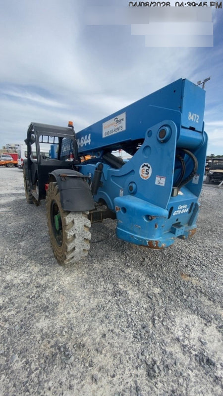 2018 Genie GTH-844 Genie GTH-844D w/Open ROPS, Solid Tires, Work Light/Beacon, 60" Carriage and Forks