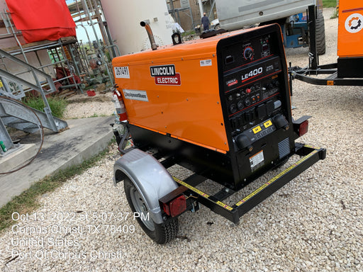 2022 Lincoln Electric LE400 Kubota V1505, Trlr, Cable Rack, Light Kit, ES Decals, T3