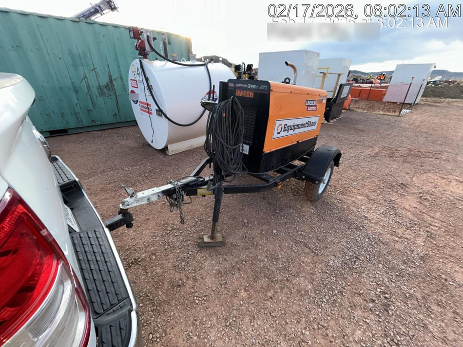 2021 Lincoln Electric Vantage 322 Vantage 322 Ready Pak 3 w/ Decals, ORANGE (includes trailer, cable rack, fender light kit) NO Telematics