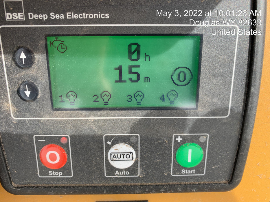 2022 Allmand NLV3GR (4) LED Light Fixture 350W, 23' Vertical Mast, 3kW Prime, Towable, Deep Sea L401, Leveling Jacks, Yanmar T4F 5.8hp