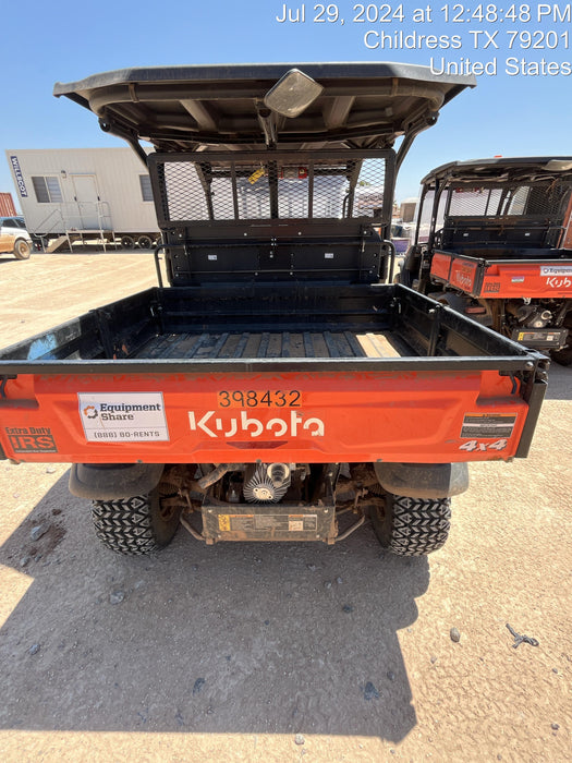 2024 Kubota RTV-X1140W-H 4WD, LED Strobe, Windshield Acrylic Clear, Plastic Canopy, Wire Harness Kit, Backup Alarm