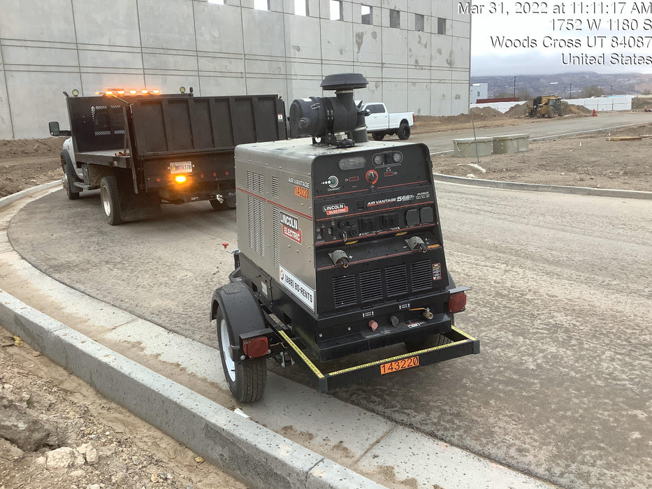 2021 Lincoln Electric Air Vantage 566 Air Vantage 566X Ready Pak 3 (includes trailer, cable rack, fender light kit); no telematics