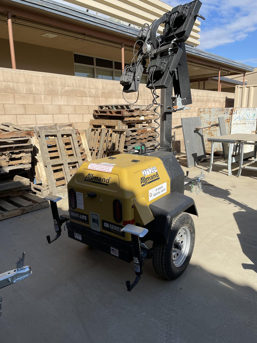 2022 Allmand NLV3GR (4) LED Light Fixture 350W, 23' Vertical Mast, 3kW Prime, Towable, ES Decals, T3