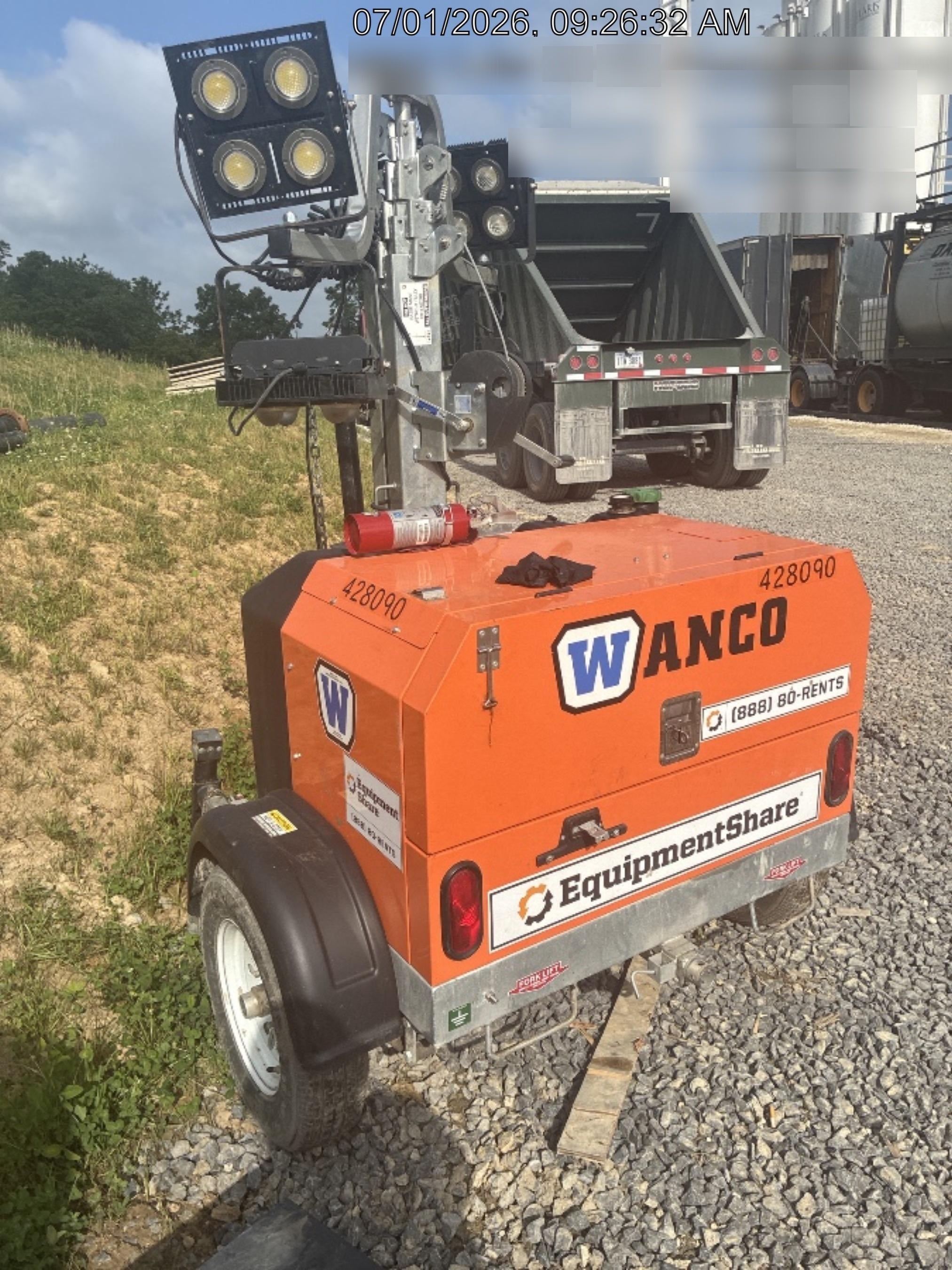 2024 Wanco WLTT-4MM4K Diesel, Deep Sea Controller, Shore Power Plug, Auto Start, (4) 350W LED Floodlights, 4kW Generator, 60 Gal Fuel Tank, 2" Ball, T3