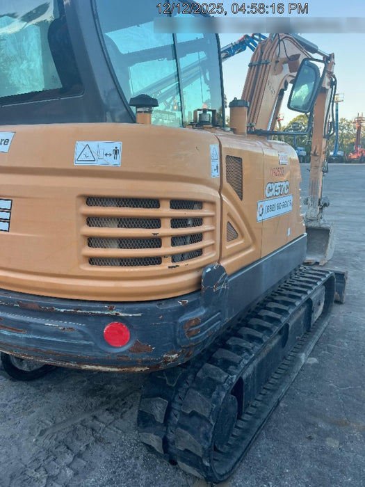 2018 Case CX57C CLOSED CAB A/C, LONG ARM, RUBBER TRACKS, AUX HYD