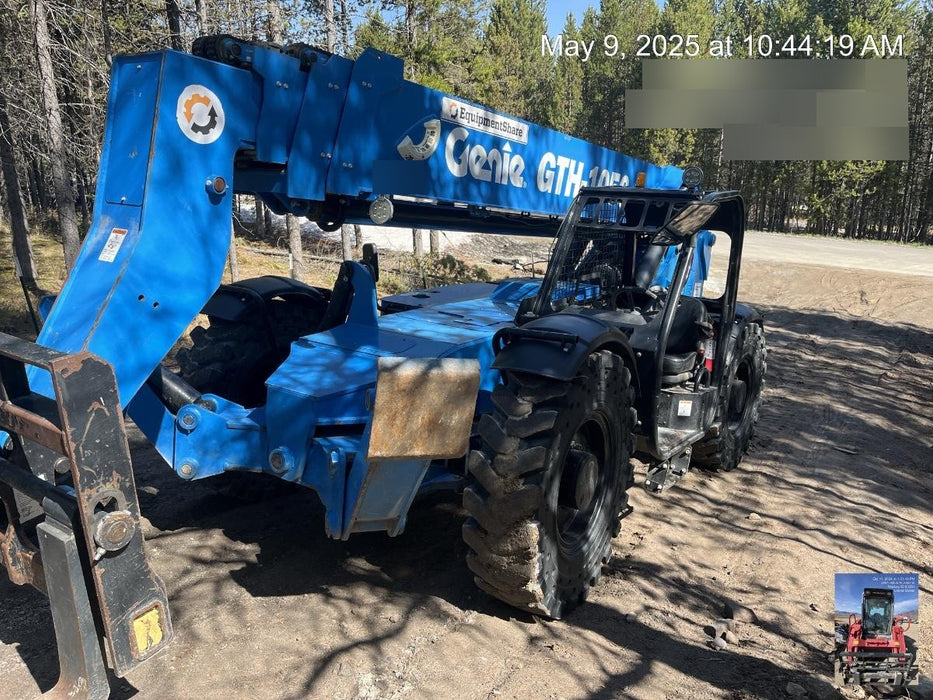 2018 Genie GTH-1056 Genie GTH-1056 w/ROPS, Work Lights, Solid Tires, RH Cab Mesh, Beacon, 60" Carriage and Forks