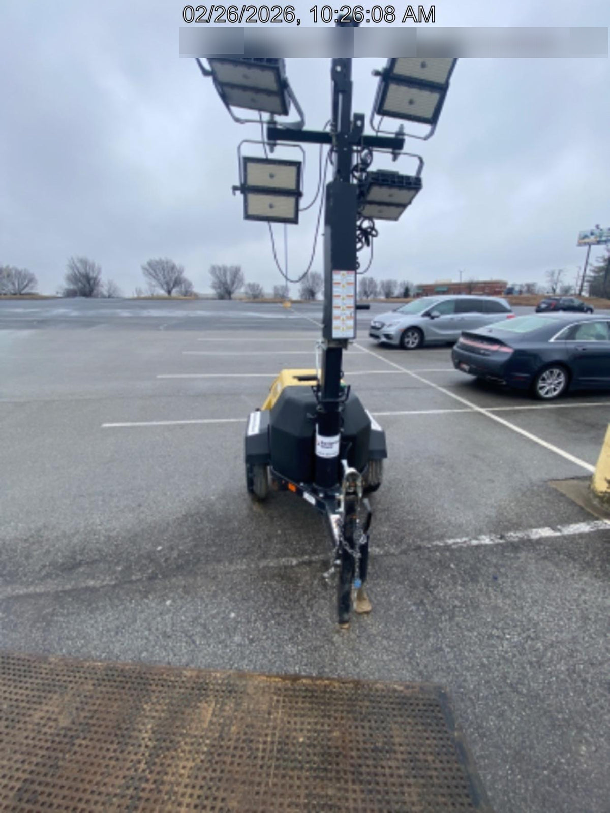 2022 Allmand NLV3GR (4) LED Light Fixture 350W, 23' Vertical Mast, 3kW Prime, Towable, Deep Sea L401, Leveling Jacks, Yanmar T4F 5.8hp