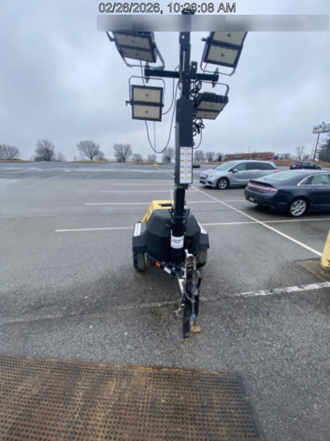 2022 Allmand NLV3GR (4) LED Light Fixture 350W, 23' Vertical Mast, 3kW Prime, Towable, Deep Sea L401, Leveling Jacks, Yanmar T4F 5.8hp