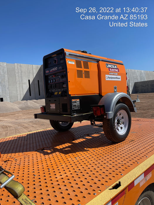 2022 Lincoln Electric LE400 Kubota V1505, Trlr, Cable Rack, Light Kit, ES Decals, T3