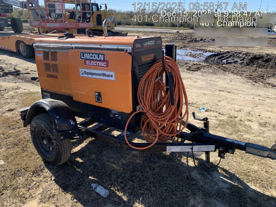 2022 Lincoln Electric LE400 Kubota V1505, Trlr, Cable Rack, Light Kit, ES Decals, T3