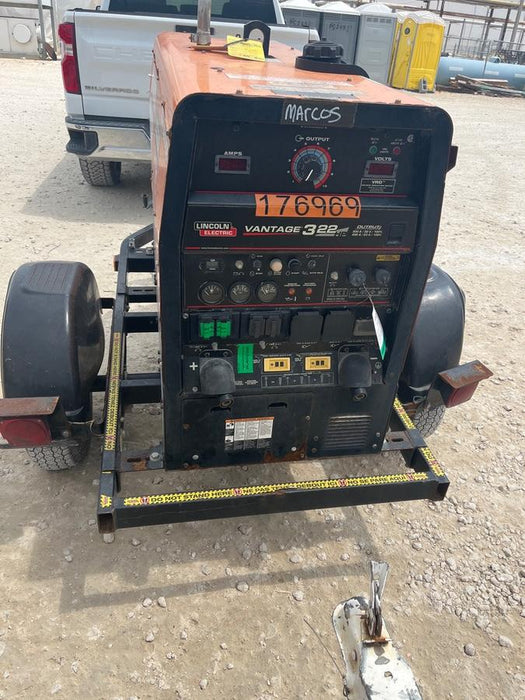 2021 Lincoln Electric Vantage 322 Vantage 322 Ready Pak 3 w/ Decals, ORANGE (includes trailer, cable rack, fender light kit) NO Telematics