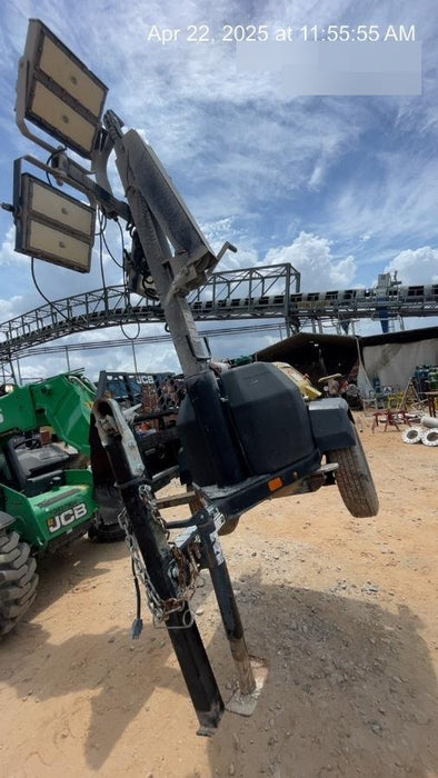 2022 Allmand NLV3GR (4) LED Light Fixture 350W, 23' Vertical Mast, 3kW Prime, Towable, Deep Sea L401, Leveling Jacks, Yanmar T4F 5.8hp