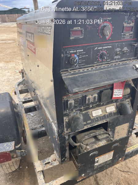 2019 Lincoln Electric Vantage 322 Welder Ready-Pak 3, Two wheel trailer, Fender and Light kit, Cable Rack