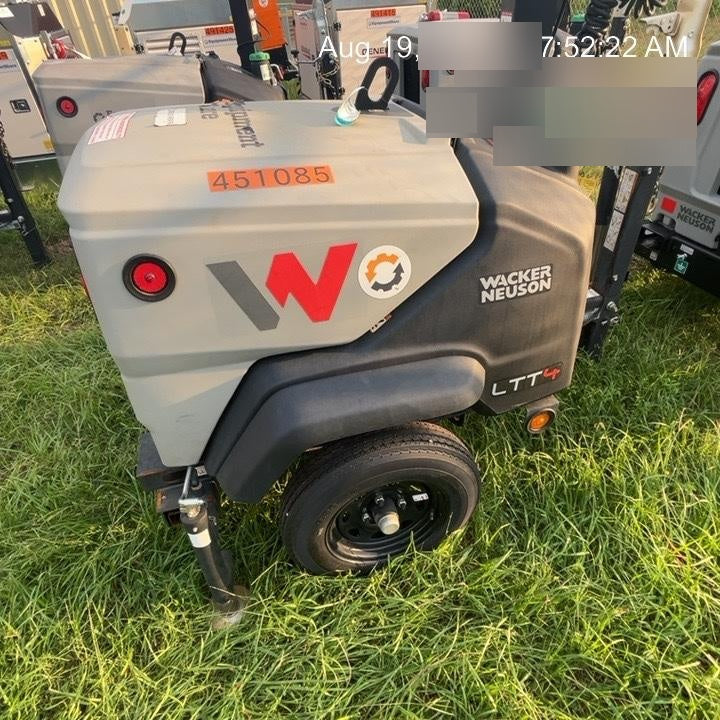 2024 Wacker Neuson LTT4 Diesel, Kohler KDW702, Deep Sea Controller, Auto Start, LED 320W, Bypass Outlet, T3