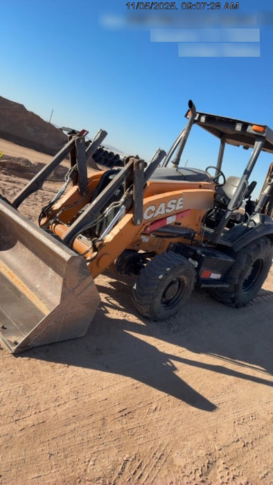 2019 Case 580N EP Canopy, 4WD, GP Front Bucket, Standard Stick, 2-Way Aux Hydraulics, ISO Controls