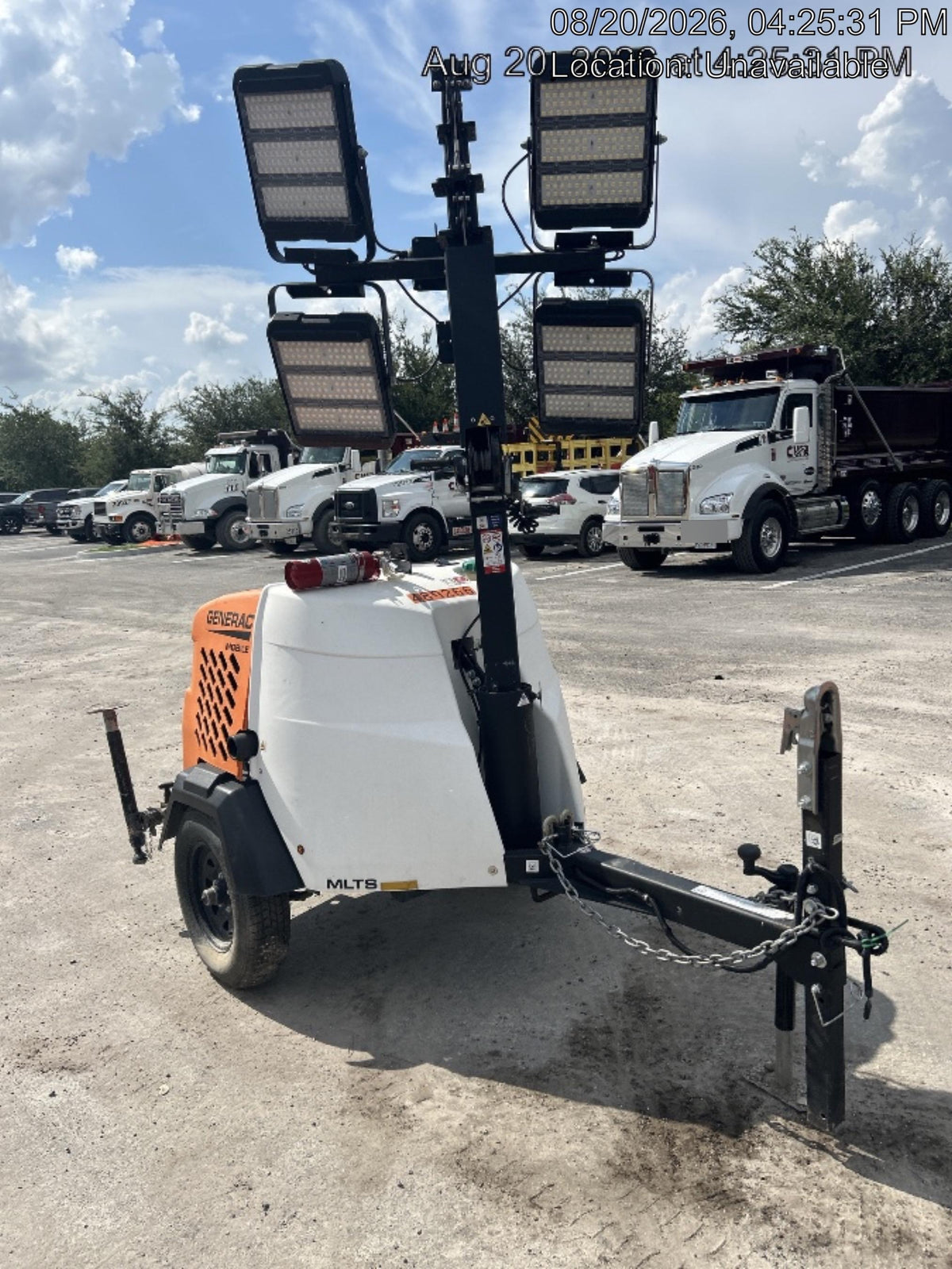 2025 Generac MLTS-4 Diesel, Mitsubishi L2E, 7.1 hp @1800 rpm, Flex Switch 120V Input, Powerzone Controller, (4) 320W LED Lights, 4kW Generator, 39.9 Gal Fuel Tank, 2" Ball, T3, ES Decals