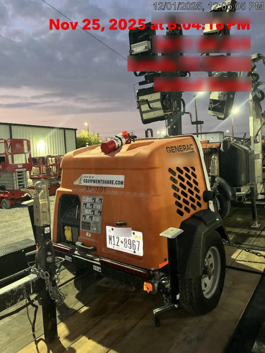 2023 Generac MLT2 Diesel, Flex Switch 120V Input, Powerzone Controller, 
(4) 320W LED Lights, 4kW Generator, 39.9 Gal Fuel Tank, 2" Ball, T3