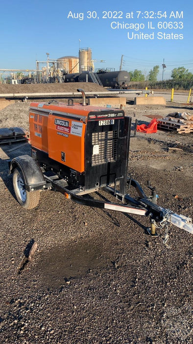 2021 Lincoln Electric Vantage 322 Vantage 322 Ready Pak 3 w/ Decals, ORANGE (includes trailer, cable rack, fender light kit) NO Telematics