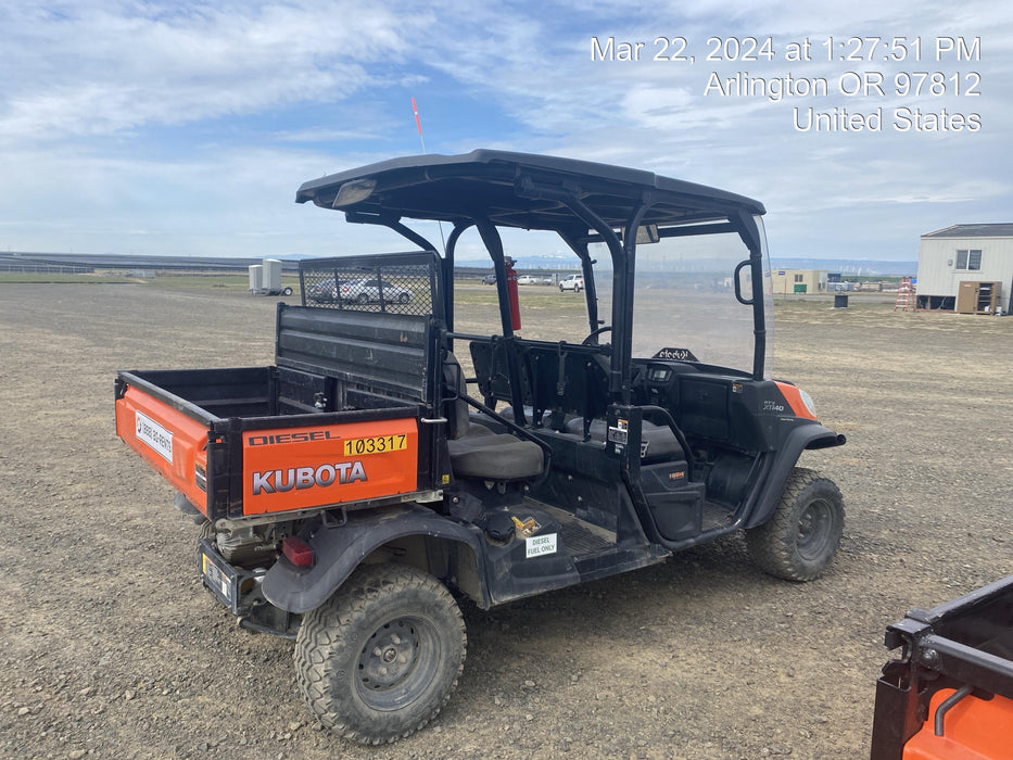 2020 Kubota RTV-X1140W-H 4WD utility cart -LED strobe -Windshield tempered glass -Plastic canopy -Wire harness kit -Backup alarm