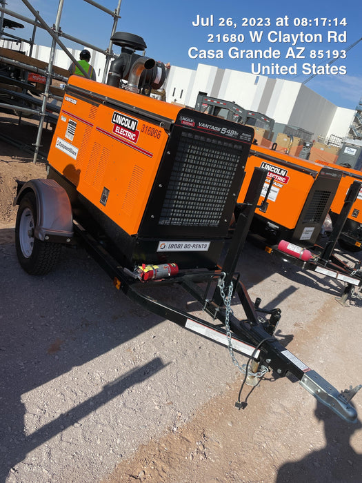 2023 Lincoln Electric Vantage 549X Crosslink Technology, Trailer Mounted, ES Decals, T3