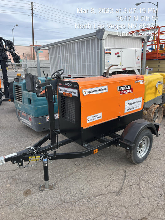 2022 Lincoln Electric LE400 Kubota V1505, Trlr, Cable Rack, Light Kit, ES Decals, T3