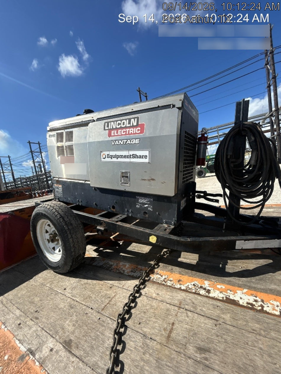 2019 Lincoln Electric Vantage 322 Lincoln Vantage 322 Welder w/Trailer, Light Kit, Cable Rack