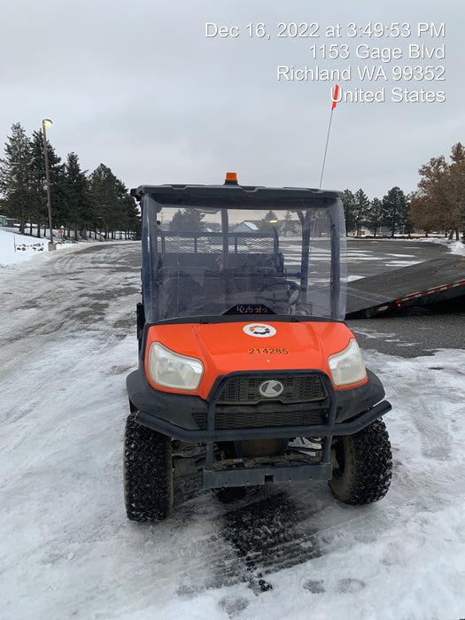 2022 Kubota RTV-X1140W-H Plastic Canopy, Windshield Acrylic Clear, LED Strobe Light, Wire Harness Kit, Back up Alarm