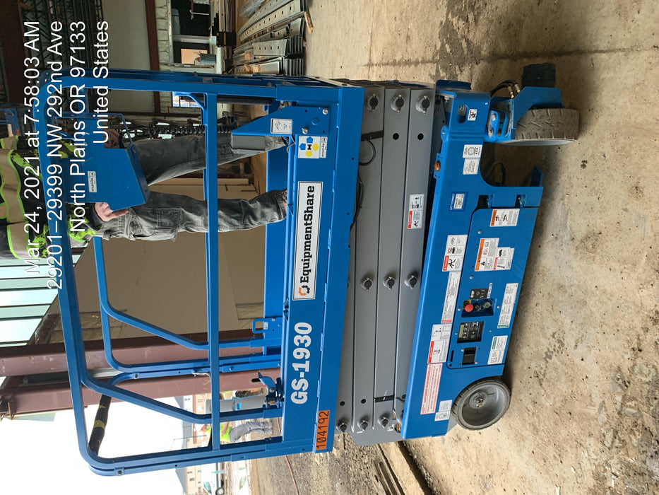 2020 Genie GS-1930 Standard Machine, 800W Inverter