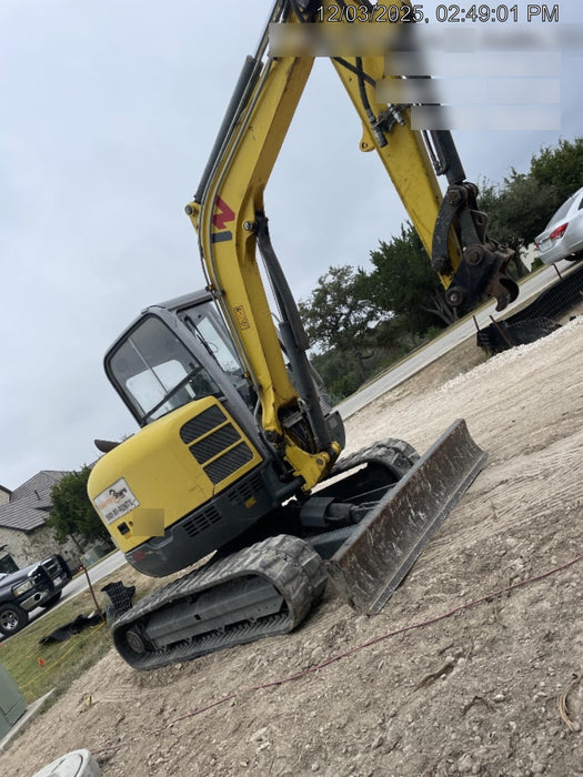 2018 Wacker Neuson EZ53 Wacker Neuson EZ53 12K Excavator, TRK,LGD,CAB,PC, Manual QC, Hydraulic Thumb, Buckets: 24", 18 12"