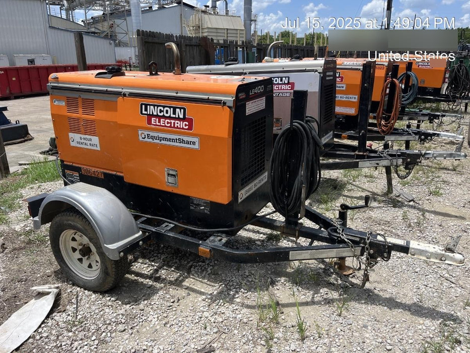 2023 Lincoln Electric LE400 Kubota V1505, Trlr, Cable Rack, Light Kit, ES Decals, T3
