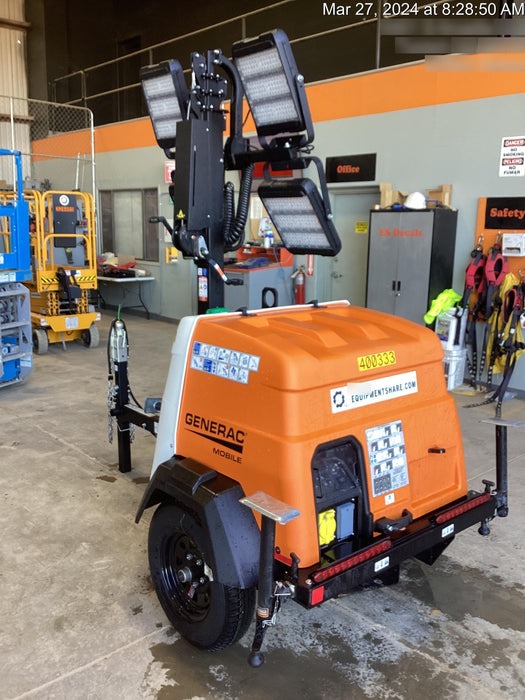 2024 Generac MLT2 Diesel, Flex Switch 120V Input, Powerzone Controller, 
(4) 320W LED Lights, 4kW Generator, 39.9 Gal Fuel Tank, 2" Ball, T3