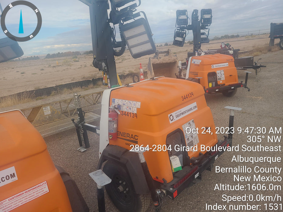 2023 Generac MLT2 Diesel, Flex Switch 120V Input, Powerzone Controller, (4) 320W LED Lights, 4kW Generator, 39.9 Gal Fuel Tank, 2" Ball, T3