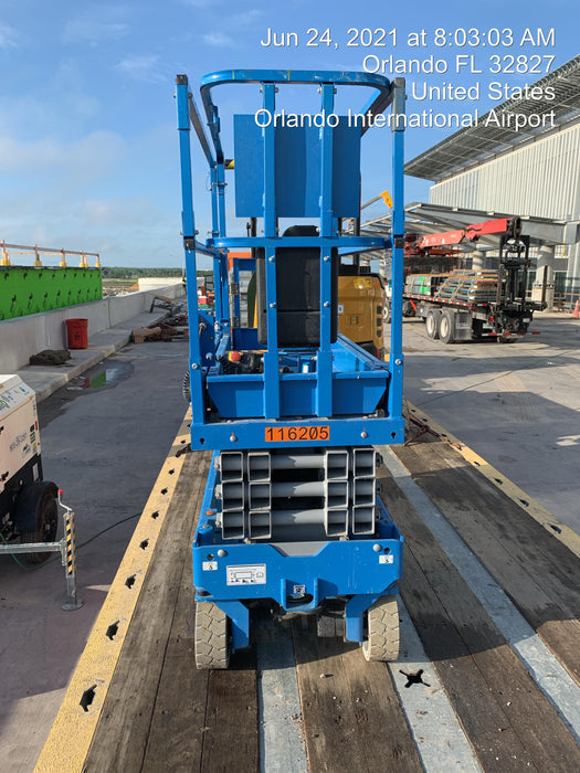 2020 Genie GS-1930 Solid Non Marking Tires, Beacon, Folding rails with half height swing gate