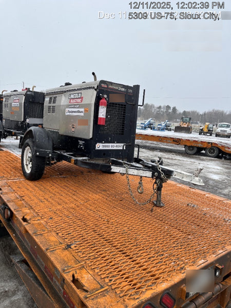 2019 Lincoln Electric Vantage 322 Ready-Pak 3, Two Wheel Trailer, Fender and Light Kit, Cable Rack