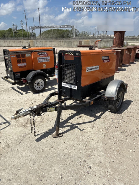 2022 Lincoln Electric LE400 Kubota V1505, Trlr, Cable Rack, Light Kit, ES Decals, T3