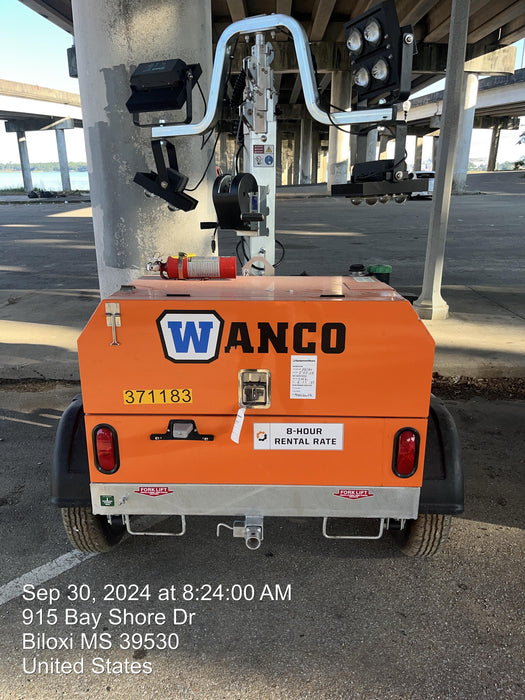 2023 Wanco WLTT-4MM4K Diesel, Deep Sea Controller, Shore Power Plug, Auto Start, (4) 350W LED Floodlights, 4kW Generator, 60 Gal Fuel Tank, 2" Ball, T3